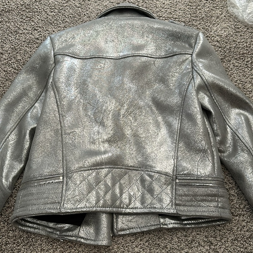 Zara silver moto jacket - Picture 3 of 3